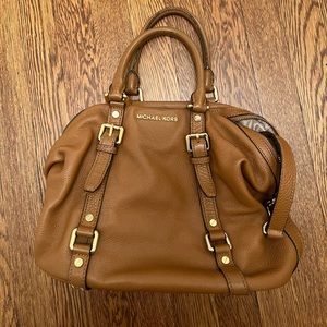 Michael Kors genuine leather camel colored bag
